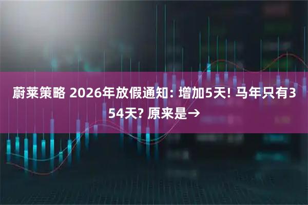 蔚莱策略 2026年放假通知: 增加5天! 马年只有354天? 原来是→